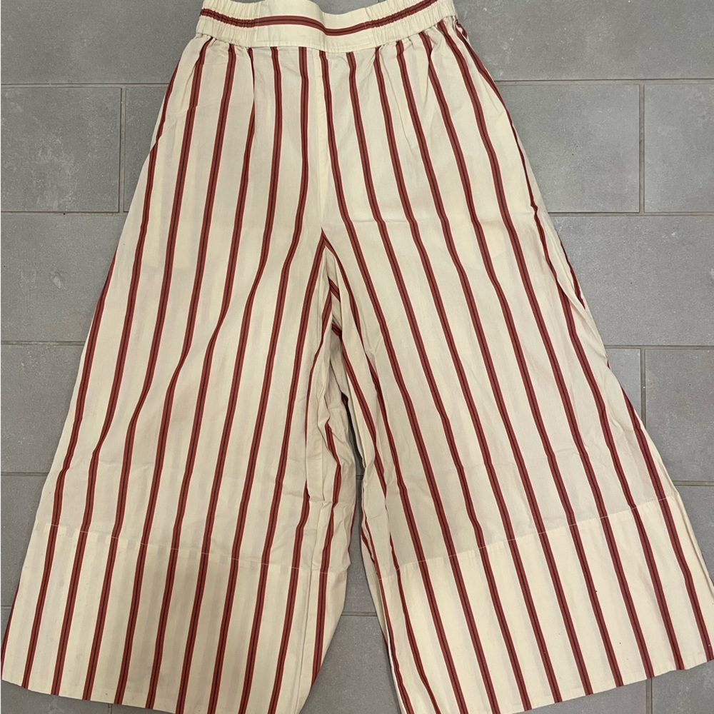 Striped Wide-Leg Pants